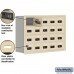 Salsbury Cell Phone Storage Locker - 4 Door High Unit (8 Inch Deep Compartments) - 20 A Doors - Sandstone - Recessed Mounted - Resettable Combination Locks  19048-20SRC